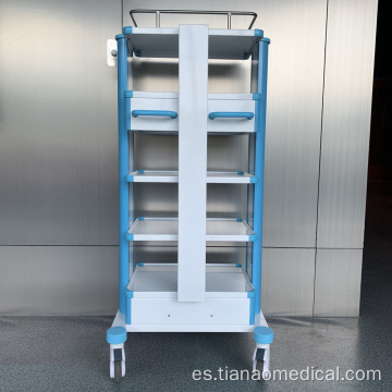 Carro de instrumentos desmontable de aleación de aluminio de hospital
